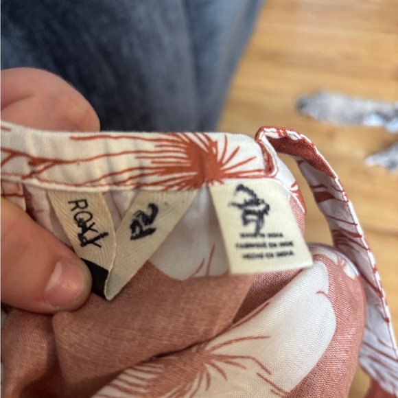 Roxy Orange Fitted Crop Tank Top - Picture 4 of 5